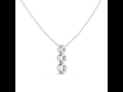 14K White Gold Round Lab-Grown Diamond Pendant for Women | Party Wear | Pure Carat
