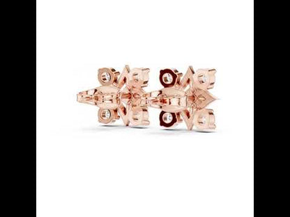 14K White Gold Round Lab-Grown Diamond Engagement Earrings for Women | Pure Carat