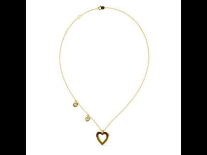 18k Yellow Gold Round Lab-Grown Diamond Party Wear Necklace for Women | Pure Carat