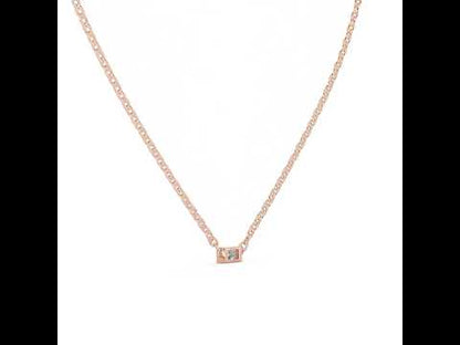 18K Rose Gold Bug-Cut Lab-Grown Diamond Pendant for Women Anniversary Gift Pure Carat