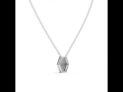 18K White Gold Round Lab-Grown Diamond Pendant for Women - Pure Carat
