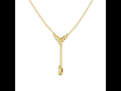 14K Rose Gold Marquise & Round Lab-Grown Diamond Pendant for Women | Wedding Wear | Pure Carat
