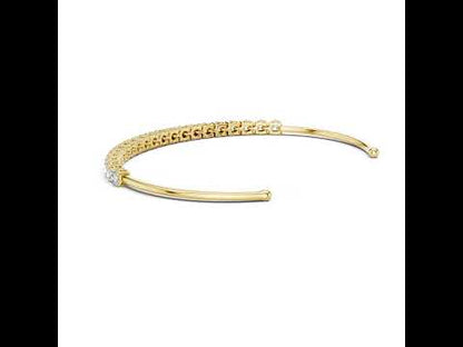 14K White Gold Round Lab-Grown Diamond Bridal Bracelet - Pure Carat