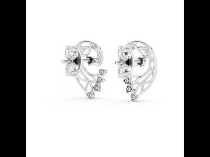 14K Yellow Gold Round Lab-Grown Diamond Earrings for Women | Everyday Wear | Pure Carat