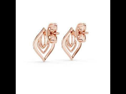 14K Yellow Gold Round Lab-Grown Diamond Earrings for Women | Engagement Wear | Pure Carat