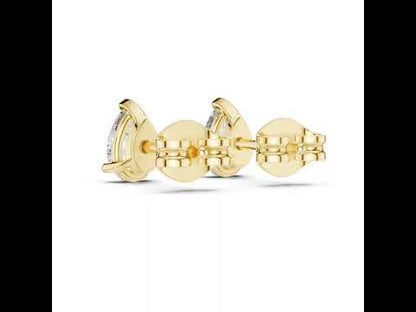 18K Rose Gold Pear Lab-Grown Diamond Earrings for Women | Engagement Wear | Pure Carat
