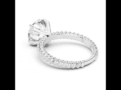 Women’s Round Lab-Grown Diamond Solitaire Ring in 18K Rose Gold