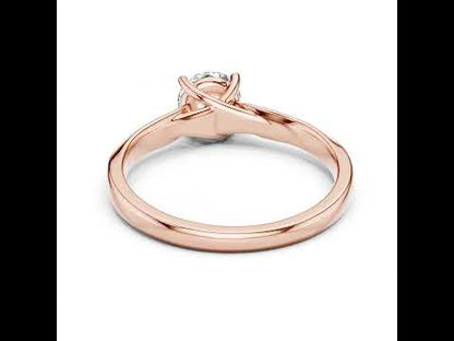 18K White Gold Round Lab-Grown Diamond Ring for Women | Office Wear | Pure Carat