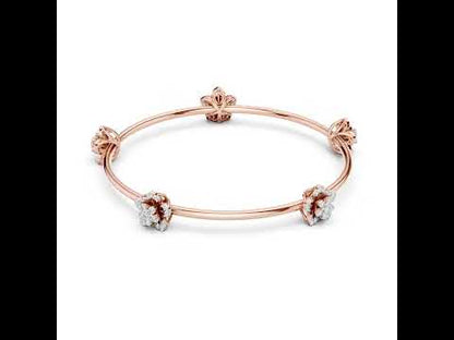 18K White Gold Round Lab-Grown Diamond Bracelet for Women | Office Wear | Pure Carat