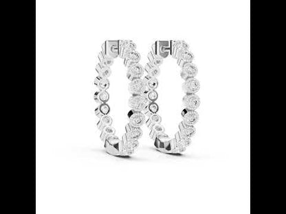 18K Yellow Gold Round Cut Diamond Drop Earrings for Women - Party Wear - Pure Carat