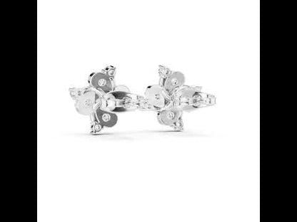14K White Gold Round Lab-Grown Diamond Everyday Wear Earrings for Women | Pure Carat