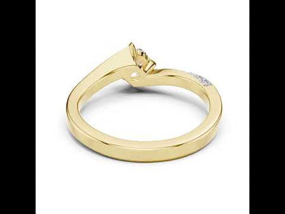 18K Rose Gold Round Lab-Grown Diamond Stud Ring for Women | Office Wear | Pure Carat