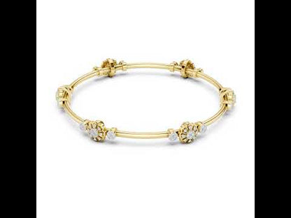 18K Yellow Gold Round Lab-Grown Diamond Bracelet for Women | Everyday Wear | Pure Carat