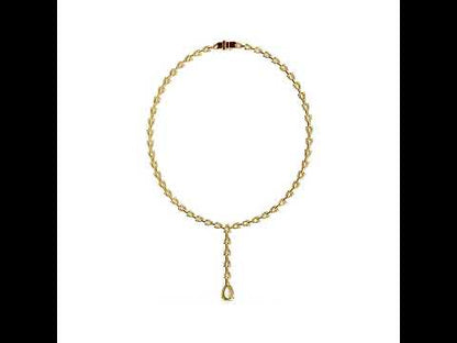 14k Rose Gold Pear Lab-Grown Diamond Party Wear Necklace for Women | Pure Carat