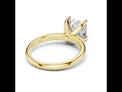 Women's Diamond Ring - Princess Cut Lab-Grown Stone in 18K Rose Gold - Pure Carat