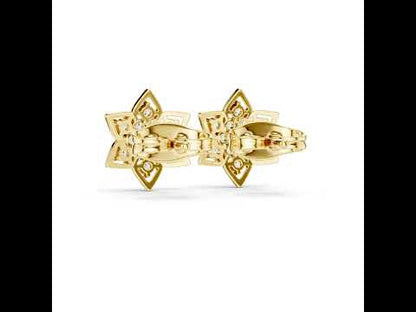 14K Yellow Gold Round Lab-Grown Diamond Engagement Earrings for Women | Pure Carat
