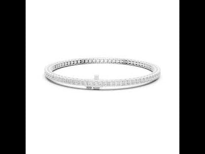 14K Rose Gold Princess Cut Lab-Grown Diamond Bracelet for Women – Office Wear - Pure Carat