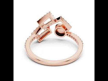 14K White Gold Round Lab-Grown Diamond Stud Ring for Women | Party Wear | Pure Carat