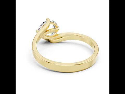 14K White Gold Round Lab-Grown Diamond Women’s Engagement Ring
