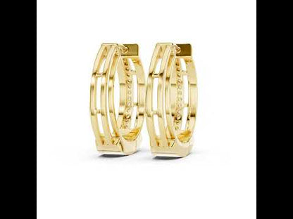 Women’s Bridal Earrings in 14K Yellow Gold with Round Lab-Grown Diamonds | Pure Carat