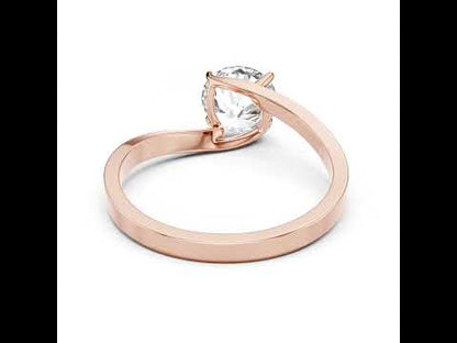 PureCarat 18K White Gold Round Lab-Grown Diamond Women’s Ring