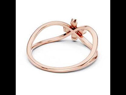 14K Rose Gold Round Lab-Grown Diamond Ring for Women | Everyday Wear | Pure Carat