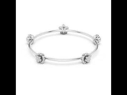 18K White Gold Round Lab-Grown Diamond Bracelet for Women | Office Wear | Pure Carat