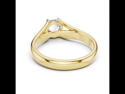 PureCarat 18K Yellow Gold Round Lab-Grown Diamond Women’s Ring