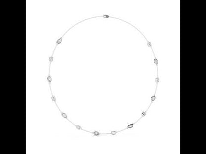 14k Yellow Gold Emerald & Marquise Lab-Grown Diamond Anniversary Necklace | Pure Carat