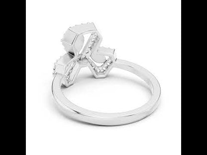 18K White Gold Round Lab-Grown Diamond Engagement Ring for Women | Pure Carat
