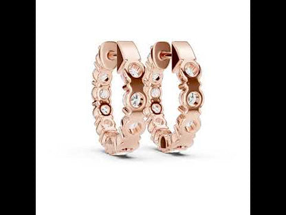 18K White Gold Round Lab-Grown Diamond Earrings for Women | Party Wear | Pure Carat