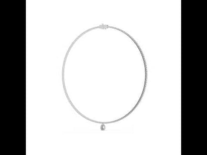 14k Yellow Gold Pear/Round Lab-Grown Diamond Everyday Wear Necklace for Women | Pure Carat