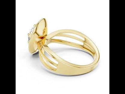 14K Yellow Gold Round Lab-Grown Diamond Engagement Ring – Pure Carat