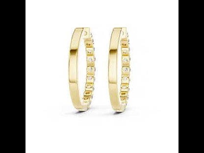 Pure Carat 18K White Gold Round Diamond Earrings | Lab-Grown | Engagement Jewellery