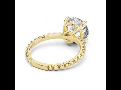 PureCarat 18K Yellow Gold Round Lab-Grown Diamond Women’s Ring