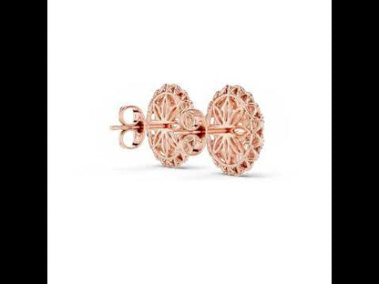 18K Yellow Gold Round Lab-Grown Diamond Earrings for Women | Wedding Wear | Pure Carat
