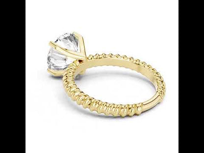 Women’s Round Lab-Grown Diamond Solitaire Ring in 18K Rose Gold