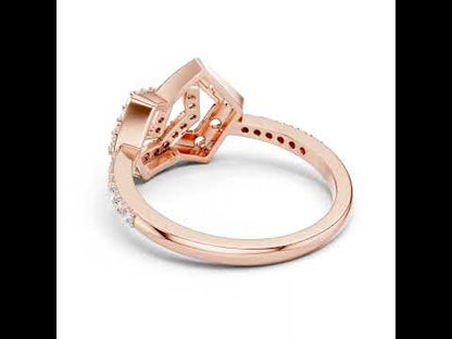 14K Rose Gold Round Lab-Grown Diamond Ring for Women | Office Wear | Pure Carat