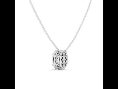14K Yellow Gold Round & Oval Lab-Grown Diamond Pendant for Women | Engagement | Pure Carat