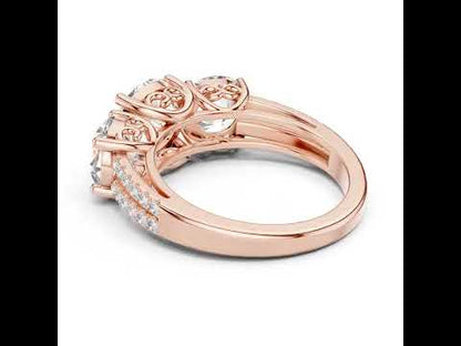 18K White Gold Round Lab-Grown Diamond Engagement Ring for Women | Pure Carat