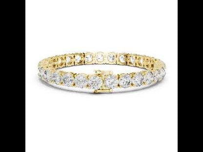 14k White Gold Round Lab-Grown Diamond Everyday Wear Bracelet for Women | Pure Carat