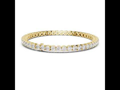 14k Rose Gold Round Lab-Grown Diamond Engagement Bracelet for Women | Pure Carat