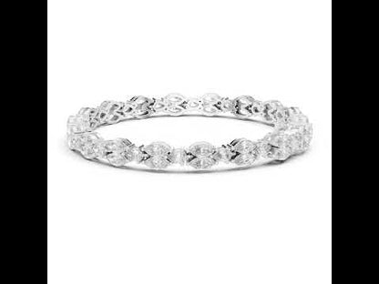 14k Rose Gold Pear/Marquise Lab-Grown Diamond Anniversary Bracelet for Women | Pure Carat