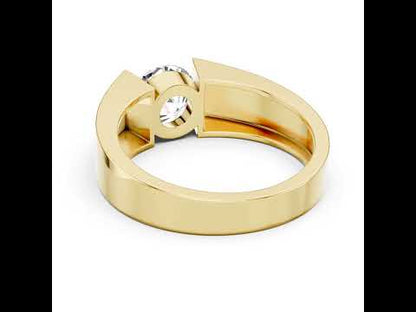 14K Yellow Gold Round Lab-Grown Diamond Engagement Ring for Women | Pure Carat