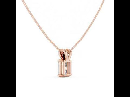18K Yellow Gold Radiant & Round Lab-Grown Diamond Pendant for Women | Office Wear | Pure Carat