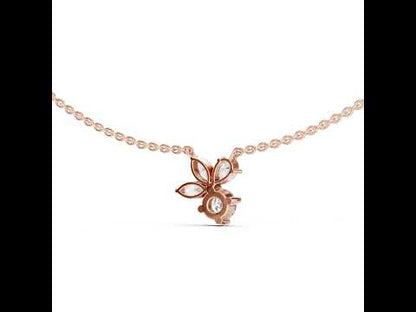 14k White Gold Marquise/Pear/Round Lab-Grown Diamond Everyday Wear Pendant | Pure Carat