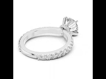 14K Yellow Gold Round Cut Diamond Stud Ring for Women | Bridal Jewellery | Pure Carat