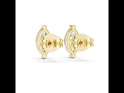 14K Rose Gold Marquise Lab-Grown Diamond Earrings for Women | Party Wear | Pure Carat