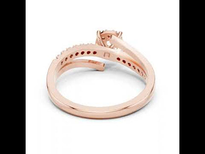 18K Rose Gold Round Lab-Grown Diamond Everyday Wear Ring for Women | Pure Carat