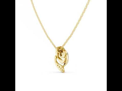 14K White Gold Round Lab-Grown Diamond Pendant for Women | Office Wear | Pure Carat